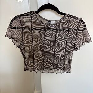 H&M sheer crop top